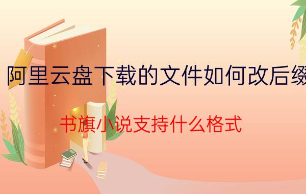 阿里云盘下载的文件如何改后缀 书旗小说支持什么格式？